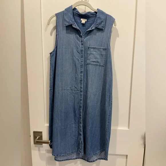 J Crew Denim Shift Dress S